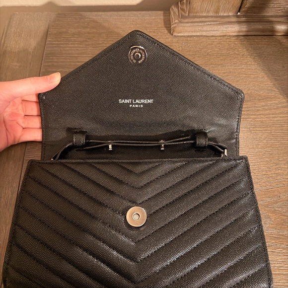 Black Chevron Clutch ysl - Picture 5 of 9